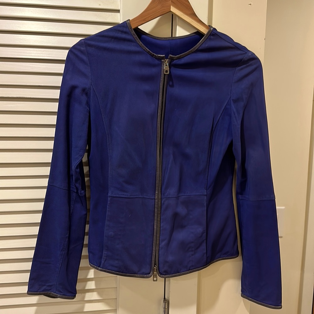 Emporio Armani Suede Leather Jacket. Size IT 38 / XS